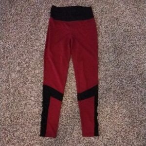 Kids Red and Black Leggings